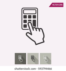 Calculator vector icon. Illustration isolated for graphic and web design.