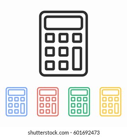 Calculator vector icon. Illustration isolated for graphic and web design.