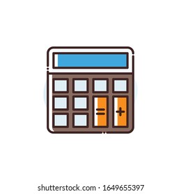 Icono del vector de la calculadora. archivo EPS 10 de estilo ilustración