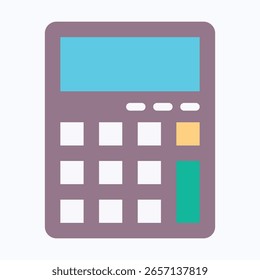 Ícone de vetor de calculadora, Ícone de estilo plano de vetor isolado,