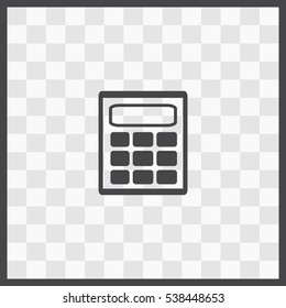 Calculator vector icon. Isolated illustration. Business picture.