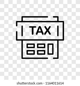 Calculator vector icon isolated on transparent background, Calculator logo concept