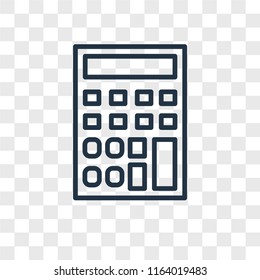 Calculator vector icon isolated on transparent background, Calculator logo concept