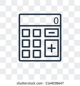 Calculator vector icon isolated on transparent background, Calculator logo concept