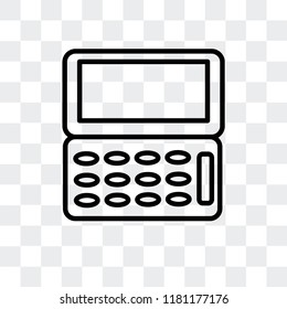 Calculator vector icon isolated on transparent background, Calculator logo concept