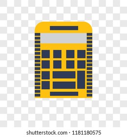 Calculator vector icon isolated on transparent background, Calculator logo concept