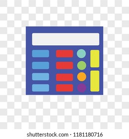 Calculator vector icon isolated on transparent background, Calculator logo concept
