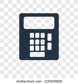 Calculator vector icon isolated on transparent background, Calculator transparency logo concept