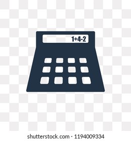 Calculator vector icon isolated on transparent background, Calculator transparency concept can be used web and mobile