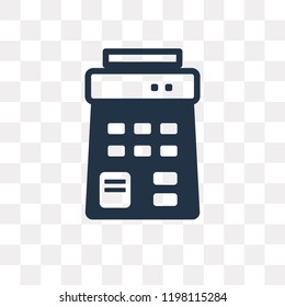 Calculator vector icon isolated on transparent background, Calculator transparency concept can be used web and mobile