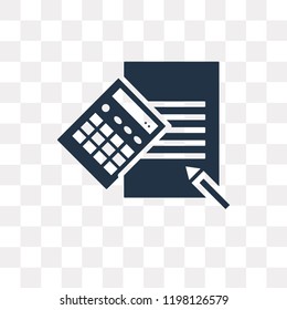 Calculator vector icon isolated on transparent background, Calculator transparency concept can be used web and mobile
