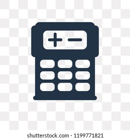 Calculator vector icon isolated on transparent background, Calculator transparency concept can be used web and mobile