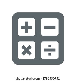 Calculator vector icon. Calculator icon isolated on white background