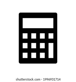 Calculator vector icon, isolated on white background