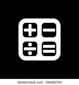 calculator vector icon isolated on black