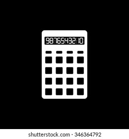calculator vector icon isolated on black
