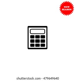 Calculator vector icon isolated on white background.
