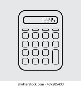 Calculator vector icon in Line style. For web and mobile