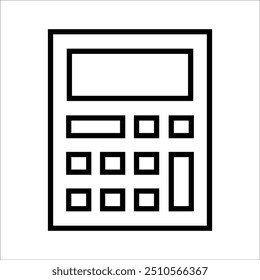 calculator vector icon line template