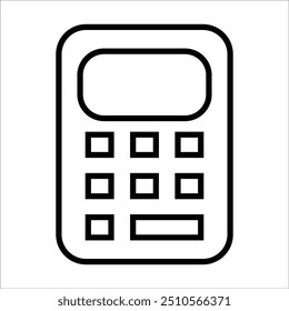 calculator vector icon line template