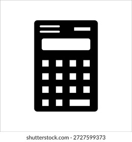 Plantilla de línea de icono de Vector de calculadora