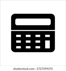 Plantilla de línea de icono de Vector de calculadora