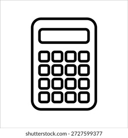 modelo de linha de ícone de vetor da calculadora