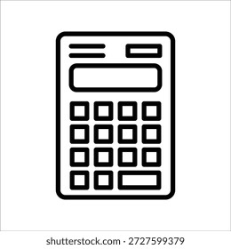 modelo de linha de ícone de vetor da calculadora