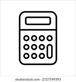Plantilla de línea de icono de Vector de calculadora