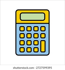 Plantilla de línea de icono de Vector de calculadora