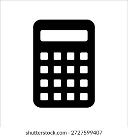 Plantilla de línea de icono de Vector de calculadora