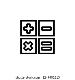 Calculator  vector icon in line/outline style