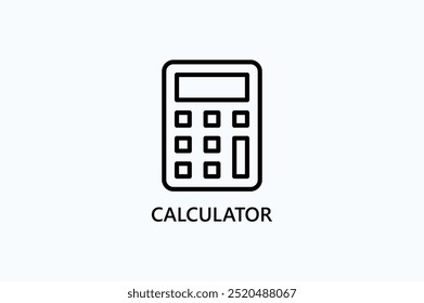 Icono De Vector De Calculadora O Ilustración De Logo