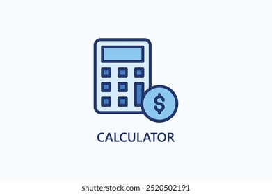 Ícone De Vetor Da Calculadora Ou Ilustração De Logotipo