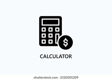 Calculator Vector Icon Or Logo Illustration
