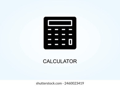 Ilustración Del Vector, Icono O Signo Del Logotipo De La Calculadora