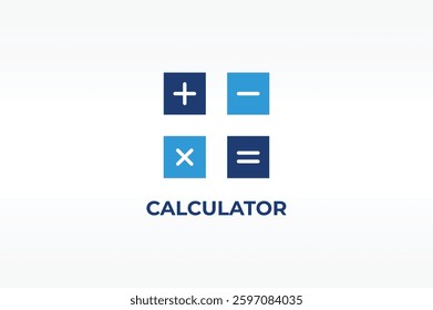 CALCULATOR vector, icon or logo sign isolated symbol illustration