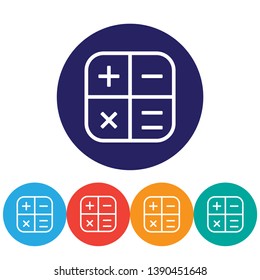 Calculator  vector icon , lorem ipsum Flat design