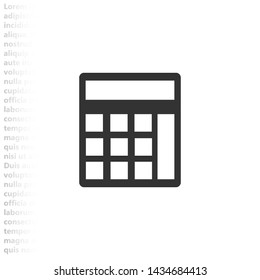 calculator vector icon , Lorem ipsum flat design
