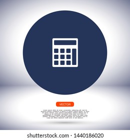 calculator vector icon , Lorem ipsum flat design
