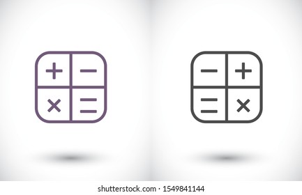 Calculator vector icon , lorem ipsum Flat design