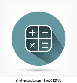 Calculator vector icon , lorem ipsum Flat design