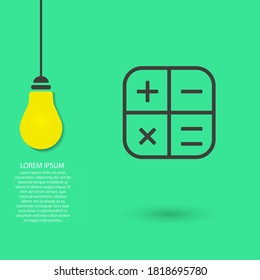 Icono de vector de cálculo, lorem ipsum Diseño plano