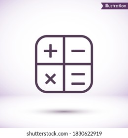 Icono de vector de cálculo, lorem ipsum Diseño plano