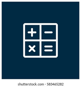 Calculator Vector Icon, Math Symbol. Modern, Simple Flat Vector Illustration For Web Site Or Mobile App