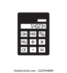 Icono de vector de calculadora. Diseño de señas planas de calculadora matemática. pictograma del símbolo EPS 10