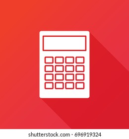 Calculator vector icon. Mathematics sign. Office finance calculating item symbol. Logo graphic design concept. Logotype, icon, template in web and print