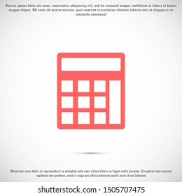 Calculator vector icon mathematics . Simple illustration of Calculator vector icon for web - education math .Calculator vector icon. CCalculator vector icon Calculator School math symbol set. 