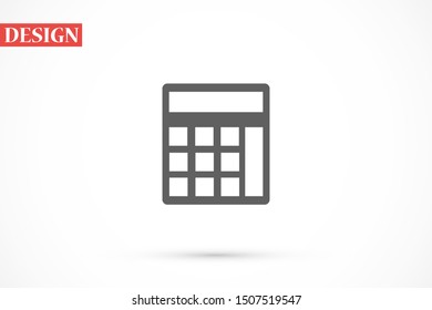 Calculator vector icon mathematics . Simple illustration of Calculator vector icon for web - education math .Calculator vector icon. CCalculator vector icon Calculator School math symbol set. 