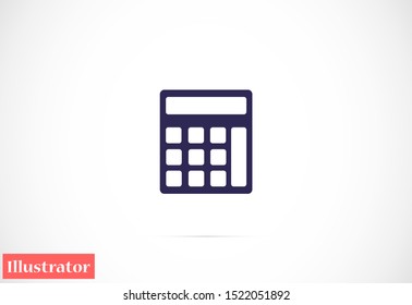 Calculator vector icon mathematics . Simple illustration of Calculator vector icon for web - education math .Calculator vector icon. CCalculator vector icon Calculator School math symbol set. 